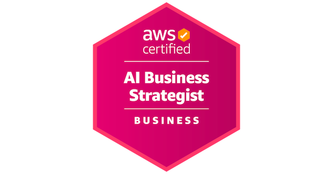 Insignia oficial AWS Certified AI Business Strategist